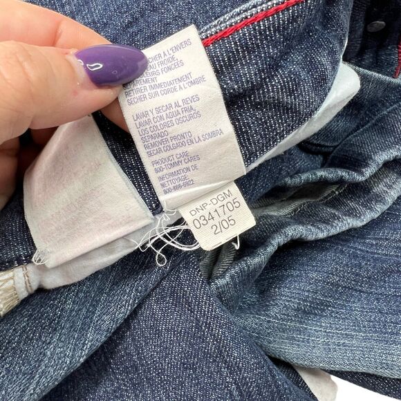 Tommy Hilfiger Mid Rise Capri Jeans Cropped Stretch Denim Blue Womens 16 - Picture 8 of 9